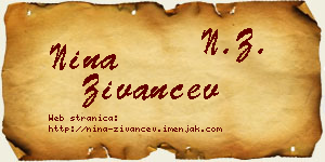 Nina Živančev vizit kartica